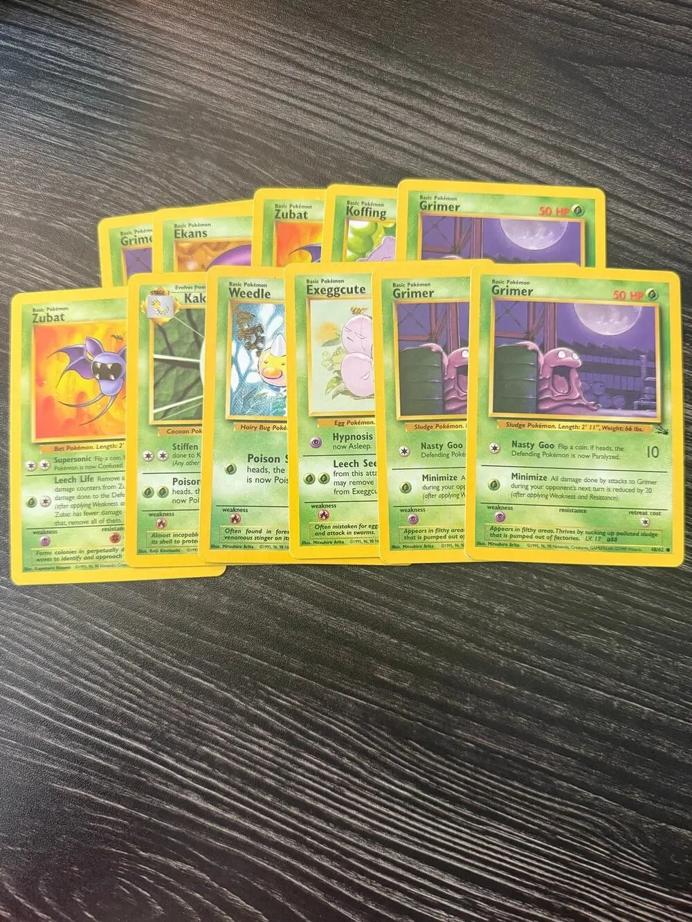 Vintage Pokémon TCG Card Lot (9 Cards) - Base Set / Jungle / Fossil WOTC Era